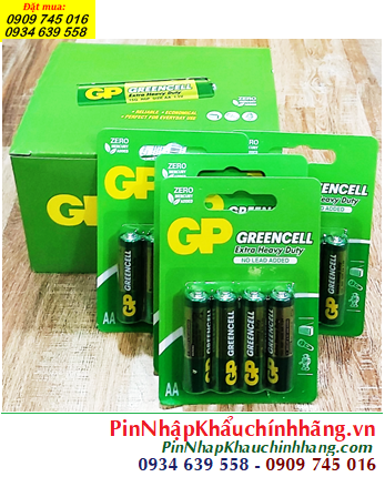 COMBO 1hộp 18vỉ=72viên (Loại vỉ 4viên) Pin AA 1.5v GP GreenCell 15G-2U4 _Giá 432.000đ /HỘP